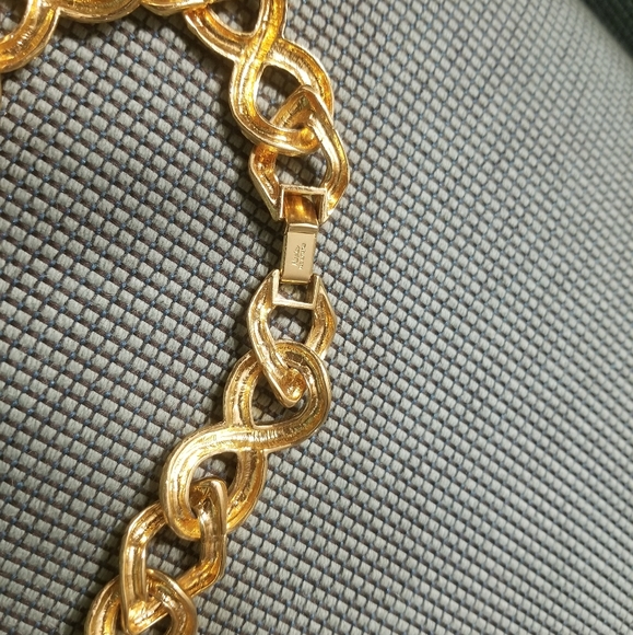 80s Vintage Napier Gold link necklace - Picture 3 of 4